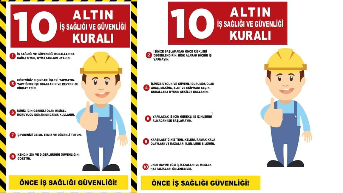 Tüm Öğrencilerimize İş Sağlığı ve Güvenliği Eğitimi Verdik.